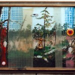 an early ufo-scape over thriftstore painting 1992